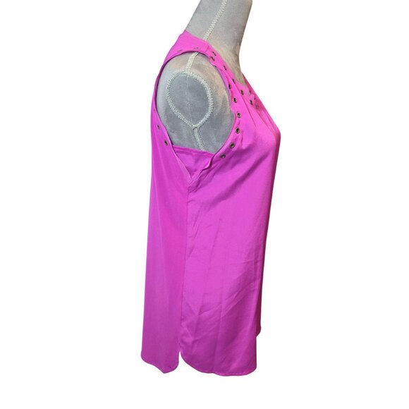Worthington Magenta Sleeveless Tunic Top With Grommet Detail Womens Small - Picture 3 of 6